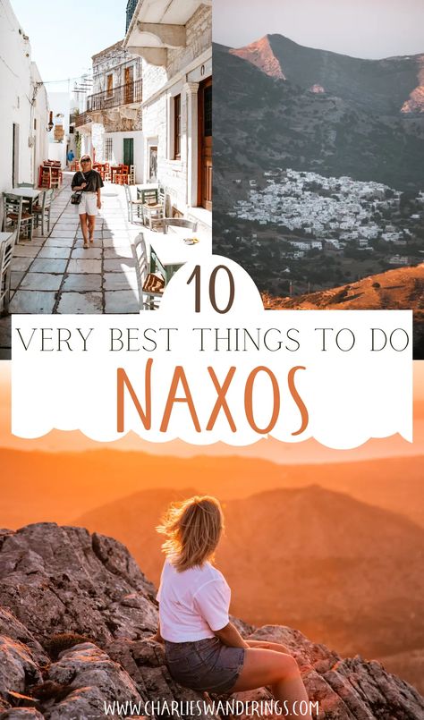 Top Things To Do In Greece, Things To Do In Naxos Greece, Naxos Instagram Spots, Naxos Greece Things To Do In, Naxos Restaurant, Naxos Beaches, Greece Naxos, Greece Packing List, Greek Islands Vacation