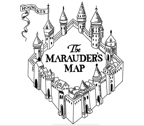 Marauders Map Drawing, Harry Potter Stencils, Harry Potter Cricut, Harry Potter Bullet Journal, The Marauders Map, Harry Potter Rpg, Harry Potter Movie Night, Harry Potter Theme Birthday, Harry Potter Christmas Tree