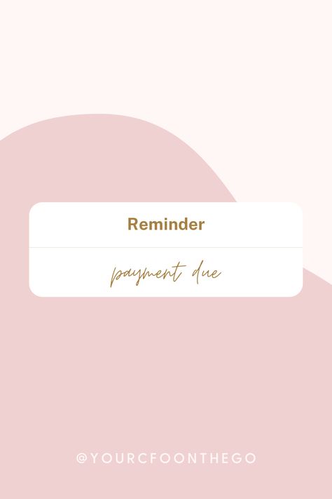 A simple but very vital rule! ⏰Making timely payments for your bills will avoid paying penalty fees. Download a calendar app and set reminders for all your bill payments due date. This will ensure you keep a healthy credit rating and will save you unnecessary fee expenses. 🗓️ P.S. this is a great thing to do in January so you're set for the year ahead! Set the time aside, add the reminders, and then drop an emoji below when you're done! 😀 #YourCFOOnTheGo Friendly Reminder Payment Due, Payment Reminder Template, Payment Reminder Business, Payment Reminder Logo, Paymaya Logo, Reminder Graphic, Sewing Business Logo, Payment Reminder, Ivy Clothing