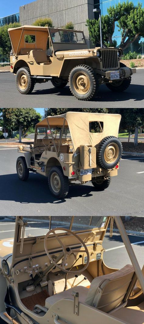 fully restored 1944 Willys mb jeep military Willys Jeep Truck, Landi Jeep, Custom Jeeps, Army Jeep, American Pickup Trucks, Mini Jeep, Badass Jeep, Military Jeep, Classic Jeeps