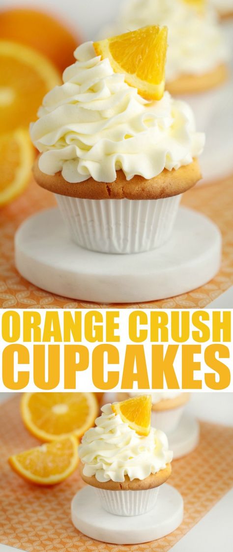 Crush Cupcakes, Orange Crush Recipe, Cake Mix Recipe, Orange Cupcakes, Cake Mixes, Cake Mix Recipes, Orange Recipes, The Bomb, Dessert Cupcakes