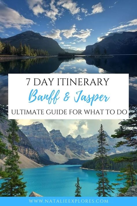 Banff Vacation Itinerary, Glacier Banff Jasper, Banff Itinerary Fall, Calgary Banff Itinerary, Banff Jasper Yoho, Banff To Jasper Road Trip, Banff And Glacier Itinerary, Glacier National Park And Banff Road Trip, Canada Travel Itinerary