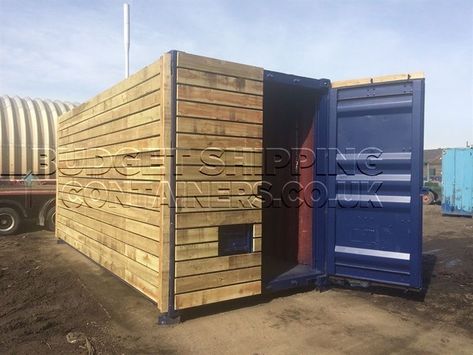 Covering Shipping Container, Shipping Container Siding Ideas, Converted Storage Containers, Shipping Container Exterior Cladding, Cargo Container Shed, Shipping Container Siding, Shipping Container Storage Shed, Shipping Container Cladding, Shipping Containers Sheds