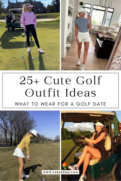 Looking for cute golf outfit ideas to elevate your style on the course? From mini golf dates to Top Golf outings, these golf outfits will keep you looking stylish and feeling comfortable. Golf fashion in 2024 is all about blending style and performance. Whether you're hitting the greens for a competitive tournament, enjoying a fun mini golf date, or spending a casual day at Top Golf, your outfit can make a statement. Golfing outfits for women offer a perfect blend of fashion and practicality. Fall Golfing Outfits For Women, Top Golf Date, Charity Event Outfit, Mini Golf Date, Golf Tournament Outfit, Golfing Outfits For Women, Golf Date, Golfing Outfits, Girl Golf Outfit