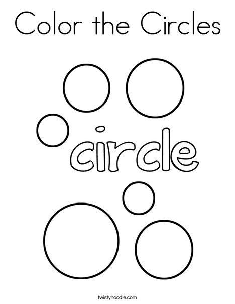 Color the Circles Coloring Page - Twisty Noodle Circle Coloring Pages, Twos Activities, Color Preschool, September Preschool, Shape Worksheets For Preschool, Shape Activities Preschool, Shape Coloring Pages, Printable Circles, Twisty Noodle