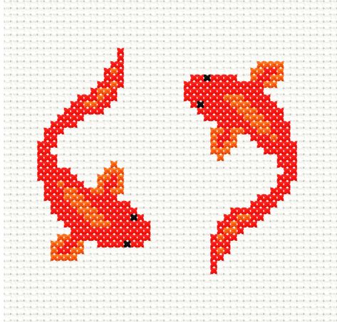 Colourful Cross Stitch Patterns, 30x30 Cross Stitch Pattern, Asian Cross Stitch Patterns, Lobster Pixel Art, Naruto Cross Stitch Pattern, Simple Cross Stitch Pattern, Hello Kitty Cross Stitch Patterns, Cross Stitch Inspiration, Koi Fish Pixel Art