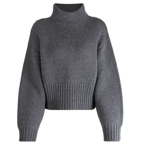 Wool blend chunky turtleneck sweater with a wide neck for an extra slouchy look. Chunky weight knit, perfect for cold winter days. Sweater features wide ribbed hem and cuffs at sleeve. Yarn composition: 90% wool, 10% cashmere Care instructions: Hand wash, dry flat Chunky Turtleneck, Chunky Turtleneck Sweater, Grey Turtleneck, Wool Jumper, Chunky Knits Sweater, Chunky Sweater, Cynthia Rowley, Roll Neck, Wool Sweater