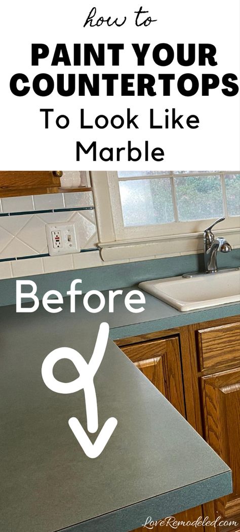 Painted Bathroom Countertops Diy, New Countertops On A Budget, How To Refinish Countertops, Refinishing Kitchen Countertops, How To Resurface Countertops, Kitchen Countertops Remodel, Bathroom Countertop Redo Cheap, Covering Formica Countertops, Painting Laminate Countertops Kitchen