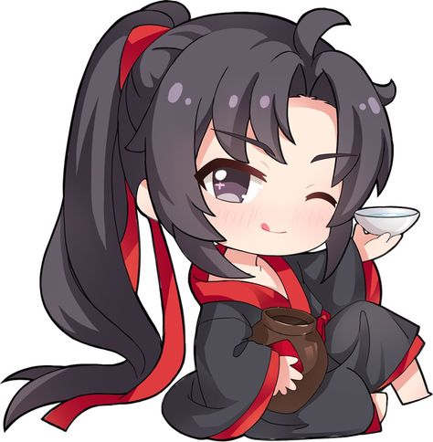 Wangxian Chibi, Foxxian Mdzs, Chibi Wei Wuxian, Wei Wuxian Cute Chibi, Wangxian Twitter, Mdzs Chibi Fanart, Dibujos Anime Chibi, Cute Potato, Anime Chibi