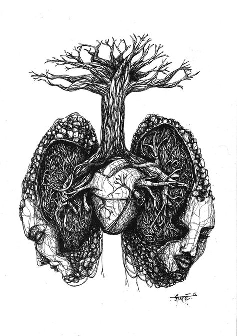 Thadé Lungs http://streetanatomy.com/2014/07/12/thade-anatomical-roots/ Roots Illustration, Lungs Art, Male Figure Drawing, Tattoos Geometric, Human Figure Drawing, Human Anatomy Art, Medical Art, Desenho Tattoo, Arte Inspo