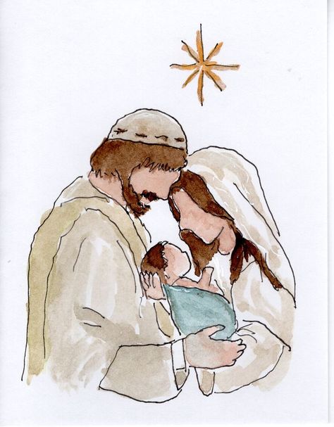 Christmas Drawing Jesus, Jesus Art Christmas, Nativity Wallpaper Iphone, Baby Jesus Drawing, Christian Christmas Watercolor, Christmas Cards Jesus, Jesus Watercolor Painting, Christmas Cards Christian, Christmas Jesus Wallpaper