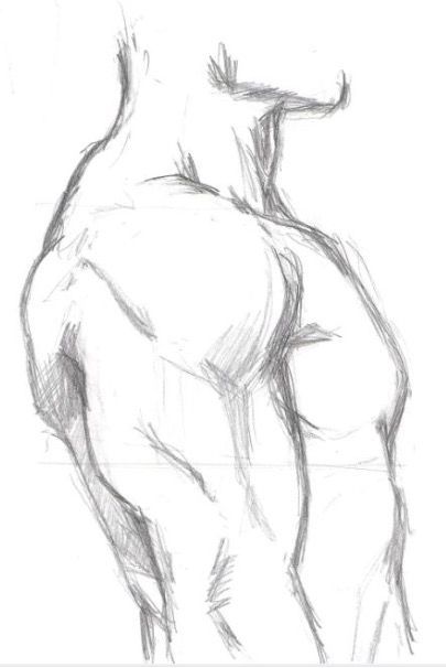 Art Man Body Drawing Reference, Male Side Profile Body Drawing, Men Body Drawing Sketches, Male Lower Body Drawing, Side Profile Muscle Drawing, Man Chest Drawing Reference, Male Chest Side View, Man From Side Reference, Male Body Profile Reference