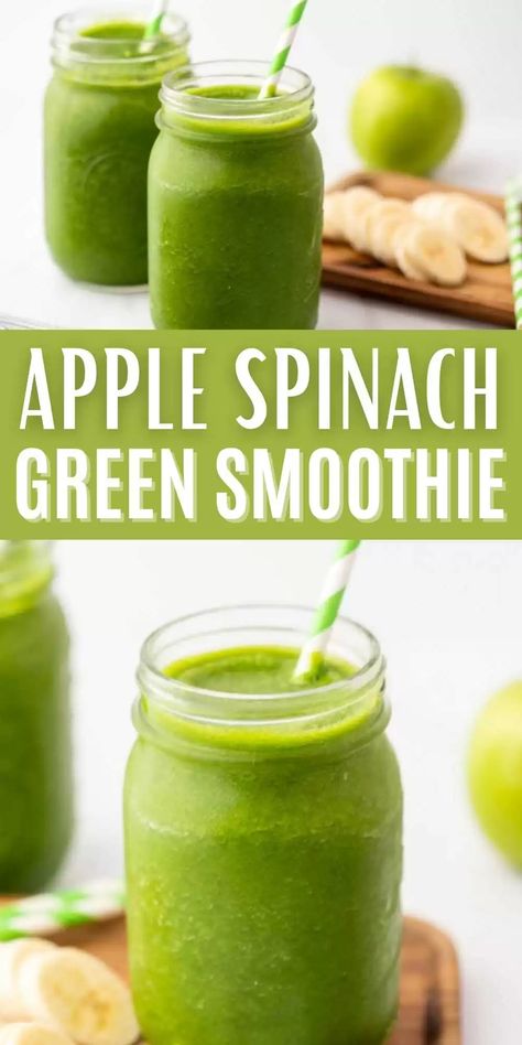 Pineapple Spinach Smoothie, Spinach Smoothie Recipes, Resep Smoothie, Breakfast Low Carb, Smoothie Detox, Spinach Smoothie, Pineapple Smoothie, Fresh Spinach, Detox Drinks Recipes