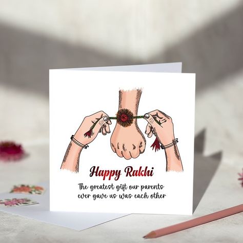 Whether you’re near or far, our Rakhi cards are the perfect way to convey your love and appreciation. #rakhigifts #rakhicards #rakshabandhan #rakshabandhangifts #siblinglove Raksha Bandhan Cards, Raksha Bandhan Greetings, Buddha Gifts, Rakhi Cards, Diwali Cards, Happy Rakhi, Raksha Bandhan Gifts, Sibling Love, Eid Cards