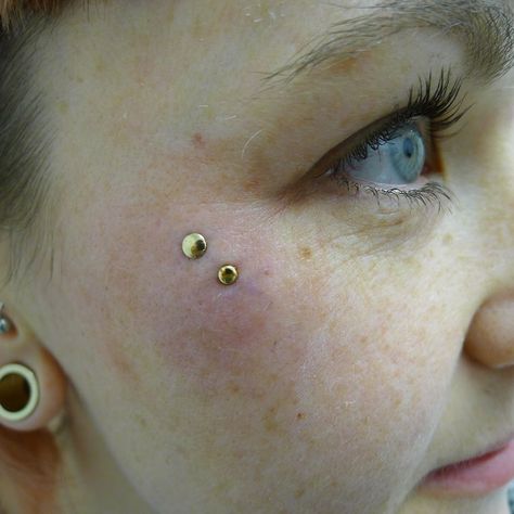 Double Micro Dermal Implants Dermal Implants, Monster High, Piercings, Nose Ring