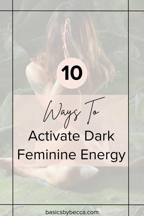 Unleash your inner depth and power! 🌑✨ Explore 10 empowering ways to activate your dark feminine energy. Tap into your creative and intuitive depths to bring forth a richer, more profound version of yourself. Read more about embracing the power within at the link. #DarkFeminineActivation #EmpowermentTips #BasicsByBecca #FemininePower #InnerStrength #CreativeEnergy #IntuitiveDepth #EmpowerHer Dark Feminine Energy, Dark Feminine, Feminine Energy, Energy