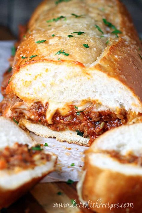 Italian Sloppy Joe Sub Sandwiches | Let's Dish Recipes Italian Sloppy Joes, School Dinner Recipes, Meat Sandwiches, Sandwiches Recipes, Sub Sandwich, Best Sandwich Recipes, Recipes Italian, Ground Italian Sausage, Meat Sandwich