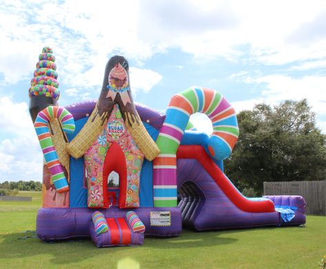 Candy Shack, Princess Bounce House, Moon Bounce, Candy Theme Birthday Party, Castle Party, Bounce House Rentals, Hawaiian Birthday Party, Bouncy House, Diy Playground