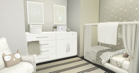 L i n e y S i m s: Unisex Toddlerroom Sims Toddler Room, Sims 4 Cc Kids Room, Toddler Bedroom Sets, The Sims 4 Bebes, Yellow Kids Rooms, Muebles Sims 4 Cc, Sims 4 Bedroom, Sims 4 Children, The Sims 4 Packs