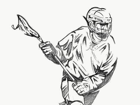 Lacrosse Sketch by Dan Blessing | Design Shark® on Dribbble Lacrosse Sketch, Lacrosse Drawing, Hand Sketch, Lacrosse, Game Design, Drawing Sketches, Creative Professional, Global Community, Sketch