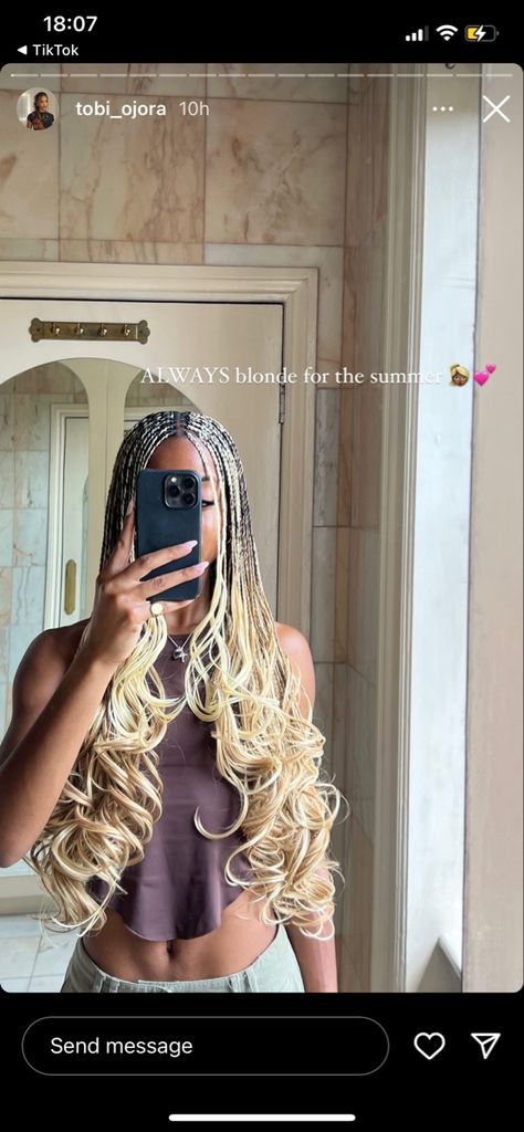 blonde french curls braids on black girl French Curls Black, Blonde French Curl Braids, French Curls Braids, Braid Hairstyles For Long Hair, French Curls, Heart Braid, French Curl, Big Box Braids Hairstyles, Heart On Your Sleeve