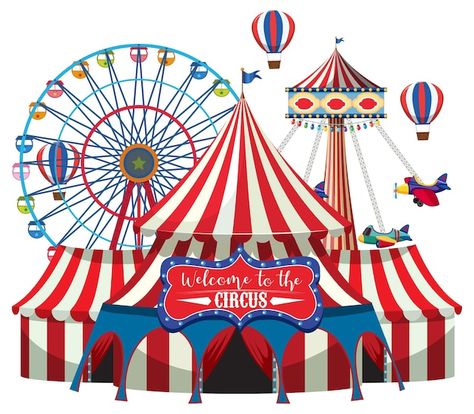 Circus dome at amusement park on white b... | Premium Vector #Freepik #vector #circus-frame #funfair #fun-fair #fun-park Circus Background Landscape, Bloxburg Decor, Circus Clipart, Global Handwashing Day, Circus Background, Carnival Design, Soft Board, World Teacher Day, Food Kiosk