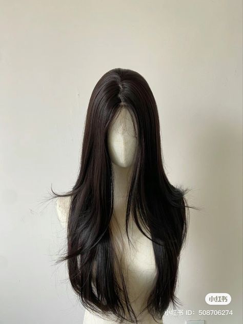 Korean Haircut Ideas For Long Hair, Aesthetic Hair Korean, Long Haircut Aesthetic, Beautiful Haircuts For Long Hair, Long Straight Haircut Ideas, Long Haircut Korean, Korean Hair Long, Hershey Haircut, Kpop Long Hair