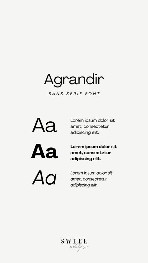 Agrandir - A clean modern font that is timeless and works well in many different font pairings. Sans Serif Font Pairing, Modern Font Pairings, Architectural Font, Pretty Cursive Fonts, Cursive Fonts Handwritten, Free Cursive Fonts, Clean Font, Timeless Font, Punch Magazine