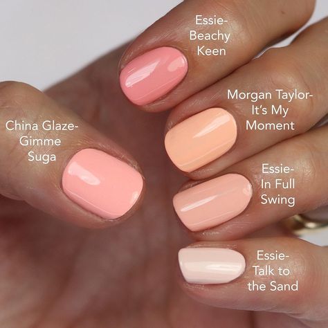 You can’t ever go wrong with peach/coral polishes! 🍑❤️ We are finally getting to warmer weather here and these are some I’m pulling out to … | Instagram Uñas Color Coral, Coral Gel Nails, Nail Colors Spring, Peach Colored Nails, Peach Nail Polish, Pretty Nail Colors, Peach Nails, Toe Nail Color, Coral Nails