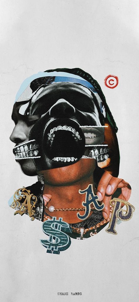 Album Collage Wallpaper, Hiphop Poster, Rocky Asap, Wallpaper Concert, Asap Rocky Poster, Rocky Wallpaper, Album Collage, Rocky Poster, Poster Grafico