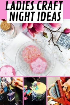 Winter crafts ideas & projects for the weekend. The best adult winter craft ideas to make with your gal pals this winter for a ladies night. ! If you're itching to entertain your friends, why not try a ladies craft night? Now that the stressful winter holiday season is behind, why not host an event you actually want to attend? Like a girls only craft night. Check out this amazing collection of fun adult  winter craft night ideas you can make with your gal pals for a ladies night. Ladies Craft Night Ideas, Women Craft Night Ideas, Craft Night Ideas Ladies, Ladies Craft Night, Craft Night Ideas, Craft Night Party, Craft Night Projects, Craft Nights, Girls Night Crafts