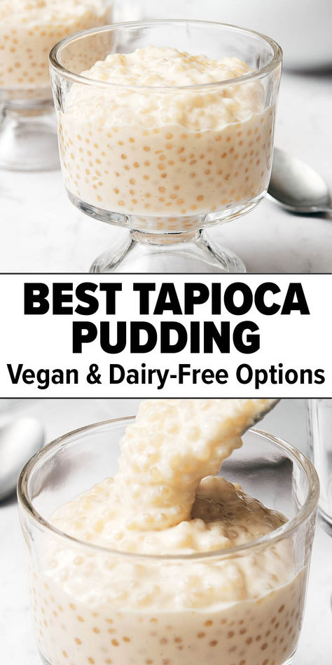 Best tapioca pudding (vegan & dairy-free options) Tapioca Pudding Dairy Free, Chia Tapioca Pudding, Tapioca Pudding Vegan, Tapioca Recipes Pudding, Keto Tapioca Pudding, Coconut Milk Tapioca Pudding, Aip Tapioca Pudding, Vegan Tapioca Pudding Recipe, Easy Tapioca Pudding