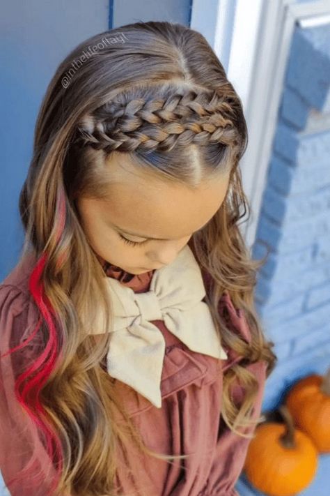 First Grade Picture Day Hair, Growing Out Bangs Hairstyles For Kids, Cute Kid Hairstyles Braided, Girls Fancy Hairstyles Kids, Kids Hairstyles Long Hair, Girls Birthday Hairstyles, Big Girl Hairstyles, Fairy Hairstyles For Kids, Picture Day Hair Ideas