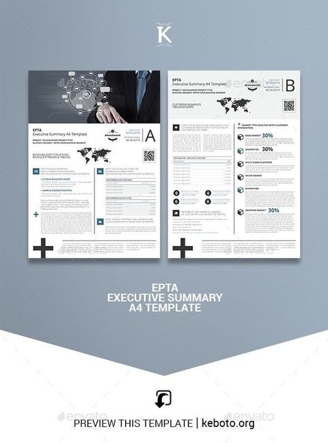 Epta Executive Summary A4 Template Executive Summary Template, Summary Template, A4 Template, Executive Summary, Creative Icon, Resume Design, Annual Report, Graphic Design Templates, Flyer Design