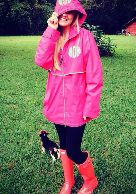 A personal favorite from my Etsy shop https://www.etsy.com/listing/210877428/charles-rivers-rain-jacket-with-lilly Rain Jacket Outfits, Hunter Boot Outfit, College Basics, Preppy Heart, Cute Outfit Ideas For Women, Monogrammed Rain Jacket, Charles River Rain Jacket, Preppy Athletic, Rainbow Weather