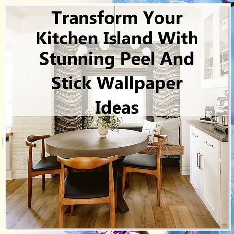 Elevate your kitchen island with our stunning peel and stick wallpaper ideas! Discover how this versatile and stylish solution can transform your space into a culinary masterpiece. From bold patterns to subtle textures, peel and stick wallpaper offers endless possibilities for personalization. Whether you're looking to refresh your decor or create a focal point, these ideas will inspire you to reinvent your kitchen island effortlessly. Island Wrap Ideas, Kitchen Island Wrap, Kitchen Island Wall Covering Ideas, Wallpaper Kitchen Island, Kitchen Island Wall, Peel And Stick Wallpaper Kitchen, Peel And Stick Wallpaper Ideas, Stick Wallpaper Ideas, Wallpaper Kitchen