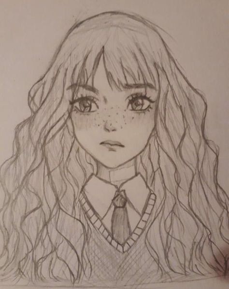 Desen Realist, Desenhos Harry Potter, Seni 2d, Girl Drawing Sketches, Disney Art Drawings, Cool Pencil Drawings, Harry Potter Drawings, Easy Drawings Sketches, 인물 드로잉