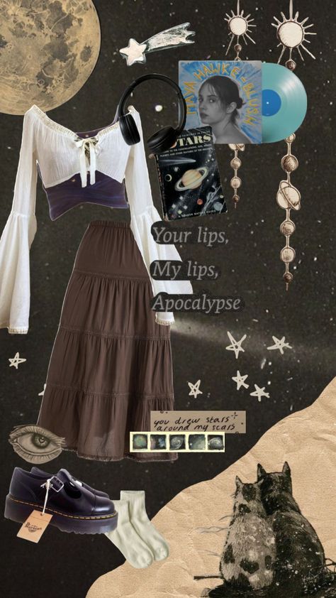 #aestheticoutfit #aesthetic #astronomy #stargirl #stars Astronomy Clothes Aesthetic, Astronomy Girl Aesthetic, Astronomy Aesthetic Outfit, Star Aesthetic Clothes, Astronomy Outfit, Star Outfit Aesthetic, Stargirl Clothes, Star Girl Aesthetic Outfits, Aesthetic Astronomy