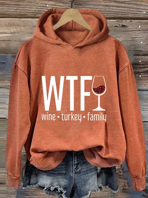 Thanksgiving Thanksgiving Wine, Vintage Festival, Family Print, Thanksgiving Shirts, Comfortable Tops, Fall Sweatshirt, Casual Hoodie, Casual Sweatshirt, Printed Sweatshirts