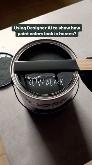 Charcoal Interior Paint, Olive Black Paint, Tonester Paints, Moody Paint Colors, Black Paint Colors, Moody Colors, Dark Home Decor, Goth Home, Dark Home