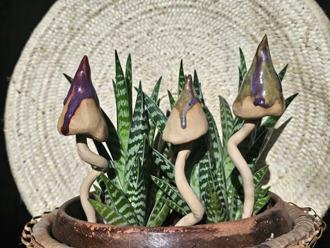 trippy ceramic mushrooms caps and stems. Ceramic Mushrooms, Stuffed Mushroom Caps, Art Objects, Art Object, United Kingdom, Stuffed Mushrooms, Ships, Ceramics, Etsy Uk