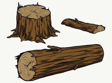 Free Vector | Vintage trees and forest silhouettes set How To Draw Wood, Log Drawing, Tree Trunk Drawing, Beginner Wood Burning, Forest Drawing, Tree Logs, Tree Logo Design, Forest Silhouette, Vector Trees