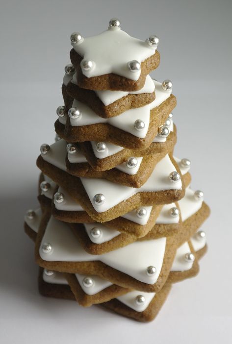 Gingerbread Cookie Christmas Tree | Star-shaped gingerbread … | Flickr Gingerbread Cookie Christmas Tree, Cookie Christmas Tree, Gingerbread Cookies Decorated, Christmas Tree Shape, Cookie Christmas, Tree Star, Christmas Tree Star, Gingerbread Cookie, Cookies Decorated