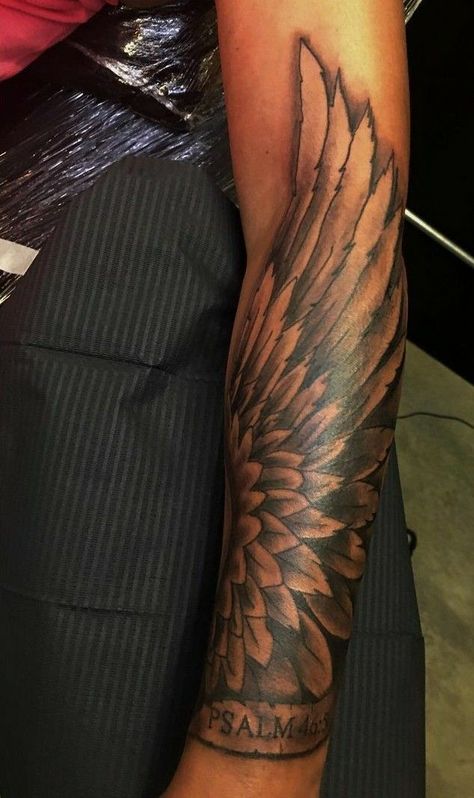 Angel Wings On Forearm Tattoo, Remembrance Sleeve Tattoos, Wing Leg Tattoo, Angel Wing Sleeve Tattoo Women, Angel Wing Shoulder Tattoo, Angel Wings Tattoo Forearm Women, Wing Tattoo Men Arm, Angel Wing Forearm Tattoo, Angel Wings Tattoo Sleeve