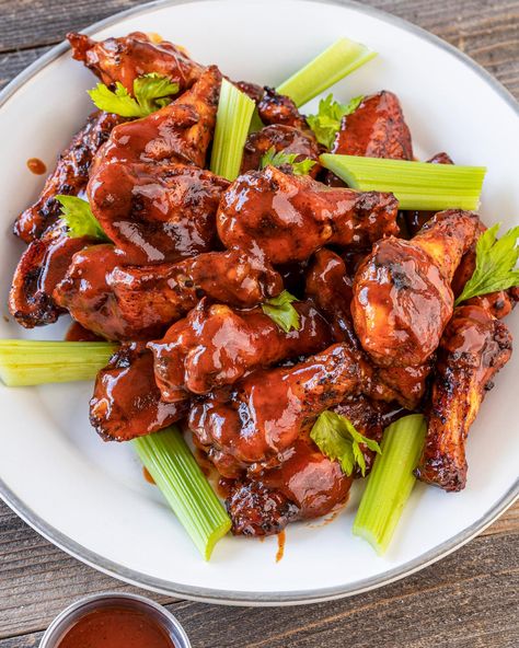 Buffalo BBQ Wings (Sweet & Spicy) - Chiles and Smoke Bbq Wings, Sweet And Spicy, Buffalo