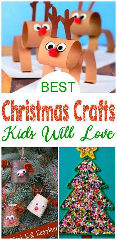 Christmas craft for kids to make! EASY kids Christmas crafts they will love. Great DIY Christmas craft projects children will want to make. Perfect to make at school, preschool & at home. Toddlers & kids can make to give as gifts or fun holiday crafts. Check out all the great Christmas crafts for kids. #christmas #crafts Christmas Craft School Kids, Kid Crafts Easy Christmas, Children’s Christmas Craft Ideas, Christmas Projects Toddlers, Kid Craft Ideas For Christmas, Christmas Craft School Party, Quick Holiday Crafts For Kids, Easy Christmas Arts And Crafts For Kids, Christmas Ornament Crafts For Preschool