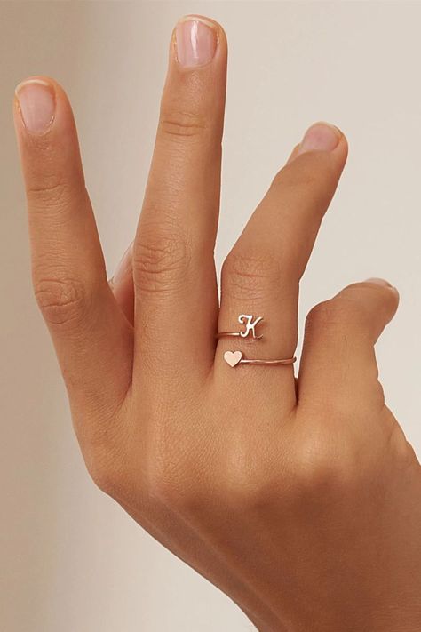 "Cherish love with our Dainty Gold Heart Ring & Minimalist Engagement Rings. Personalize with Gold Heart Initial Ring, perfect for thoughtful Mothers Ring ideas." Mothers Ring Ideas, Minimalist Engagement Rings, Initial Ring Gold, Heart Ring Gold, Gold Initial Ring, Mothers Ring, North Hills, Gold Heart Ring, Minimalist Engagement Ring