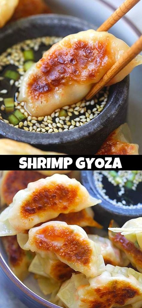 Gyoza Recipe Shrimp, Seafood Dumplings Recipe, Prawn Gyoza Recipe, How To Make Shrimp Dumplings, Shrimp Dumplings Recipe Dim Sum, Prawn Dumpling Recipe, Fish Dumplings Recipe, How To Make Gyoza, Japanese Food At Home