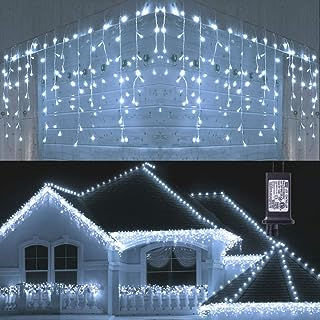 Toodour Christmas Icicle Lights Outdoor, 360 LED 29.5ft 8 Modes Fairy Icicle String Lights with 60 Drops, Led Christmas Twinkle Lights for Holiday, Party, Wedding, Eaves, Christmas Decorations (White) Visit the Toodour Store 4.5 4.5 out of 5 stars 6,337 ratings | 193 answered questions 200+ bought in past month Deal $23.99 with 20 percent savings-20% $23.99 $0.81 per Foot($0.81 / Foot)