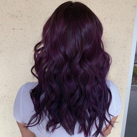 15 Stunning Black Cherry Hair Color Ideas for 2021 Violet Plum Hair Color, Dark Hair Color Ideas Pale Skin, Pinot Noir Hair Color, Black Raspberry Hair Color, Deep Eggplant Hair Color, Chocolate Covered Cherry Hair Color, Dark Hair Colors For Fall Deep Purple, Dark Purple Hair Color Ideas For Brunettes, Best Colors To Dye Dark Brown Hair